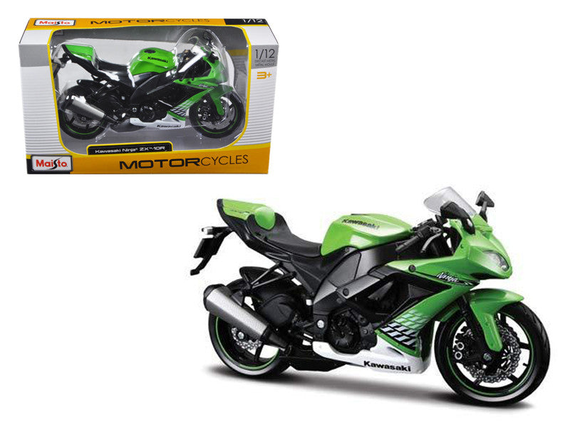 Kawasaki 2010 Ninja ZX-10R Green 1/12 Diecast Motorcycle Model by Maisto