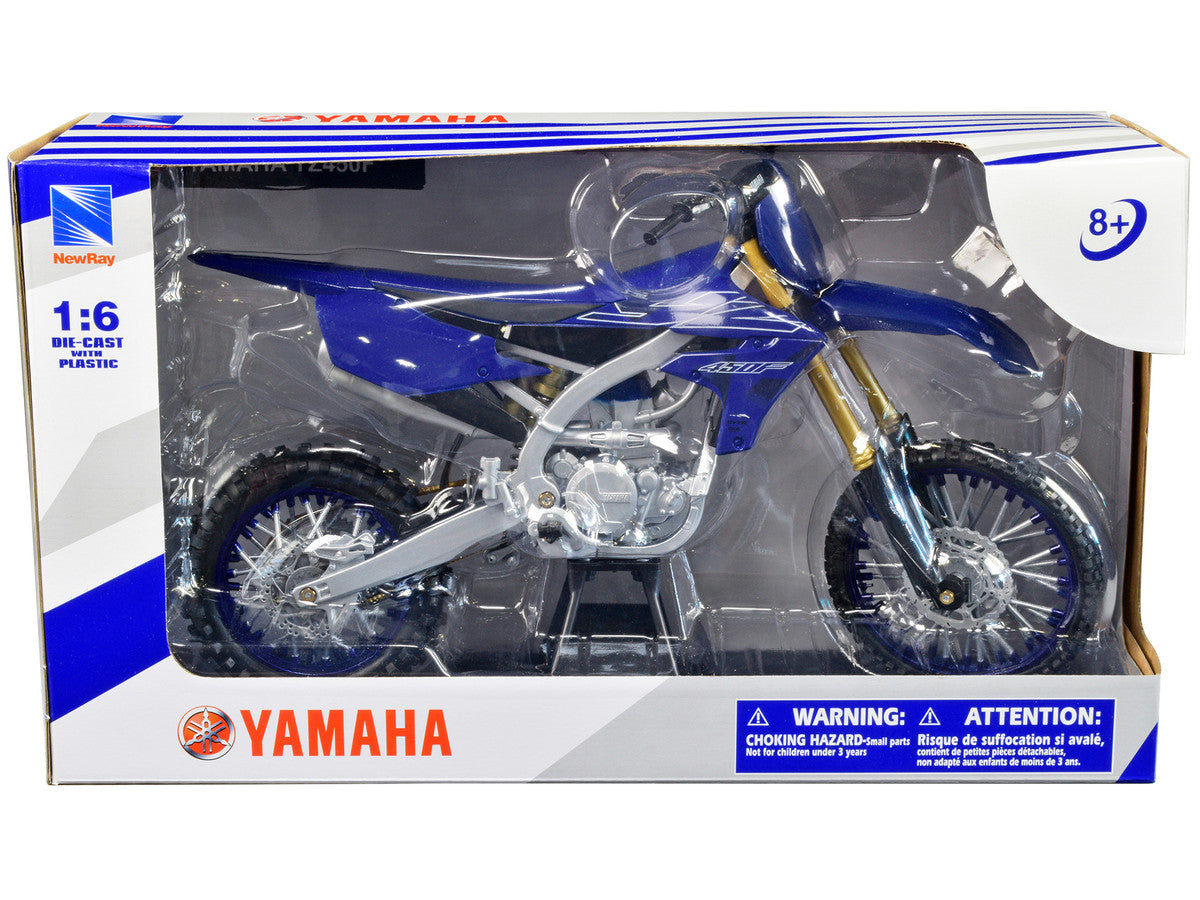 Yamaha YZ450F Dirt Bike Motorcycle Blue and Black 1/6 Diecast Model by New Ray