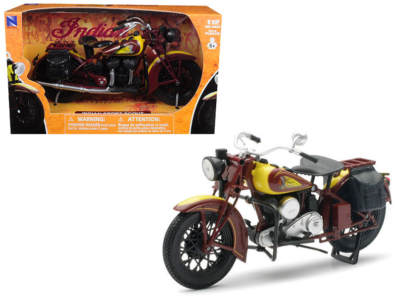 Indian 1934 Sport Scout Bike 1/12 Diecast Motorcycle Model by New Ray