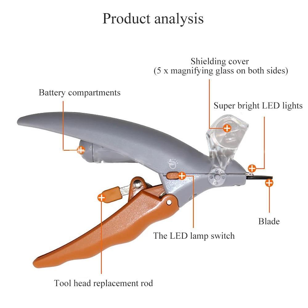 TrimCare LED Light Pet Nail Clipper