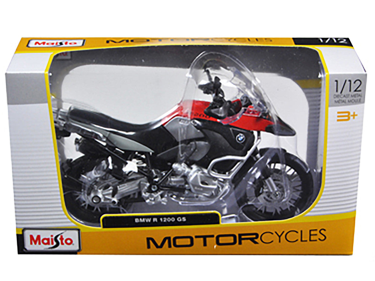 BMW R 1200 GS Red and Black 1/12 Diecast Motorcycle Model by Maisto