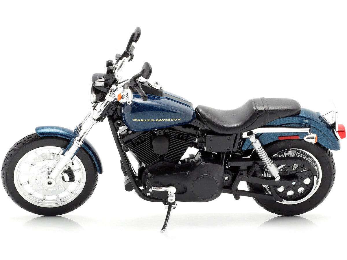Harley-Davidson 2004 Dyna Super Glide Sport Blue 1/12 Diecast Motorcycle Model by Maisto