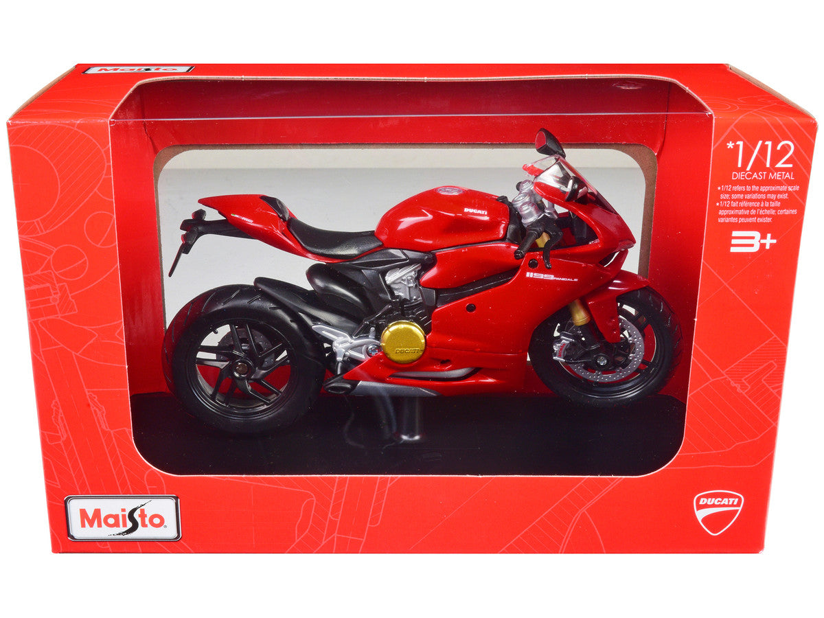 Ducati 1199 Panigale Red with Stand 1/12 Diecast Motorcycle Model by Maisto