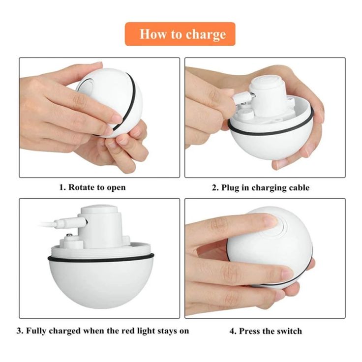 LED Smart Gravitational Rotating Ball – Ultimate Play for Cats