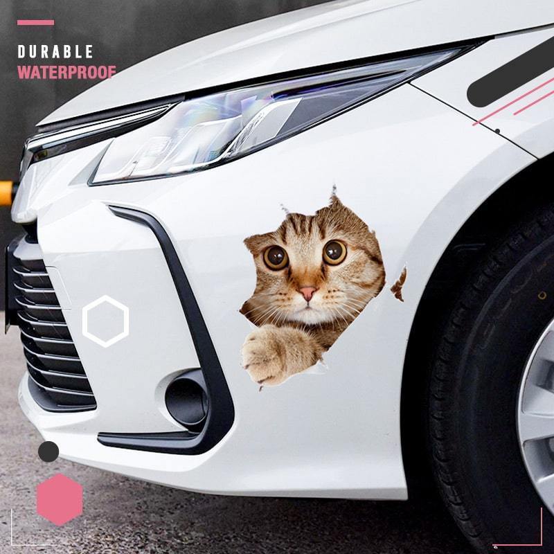 Removable 3D Cartoon Animal Cats Wall Stickers/2PCS