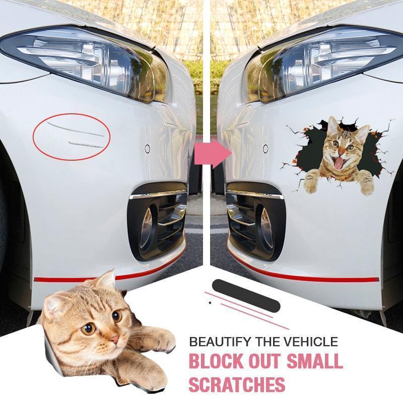 Removable 3D Cartoon Animal Cats Wall Stickers/2PCS