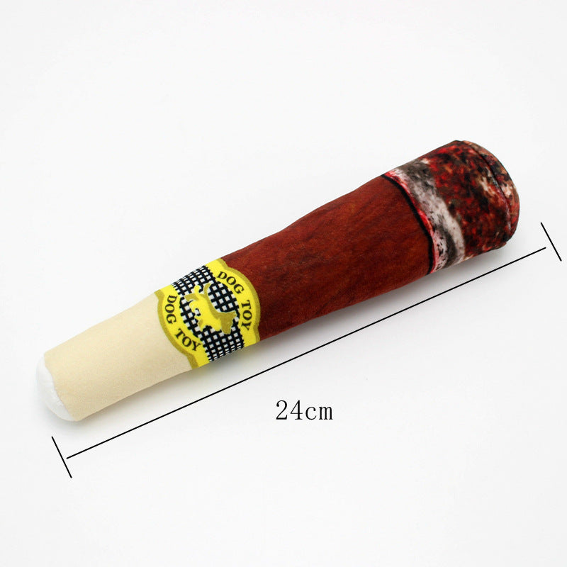 Cigar Squeaky Plush Toy
