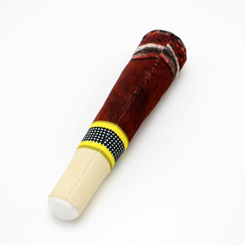 Cigar Squeaky Plush Toy