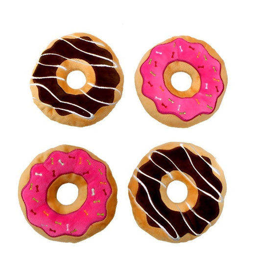 Donut Squeaky Plush Toy