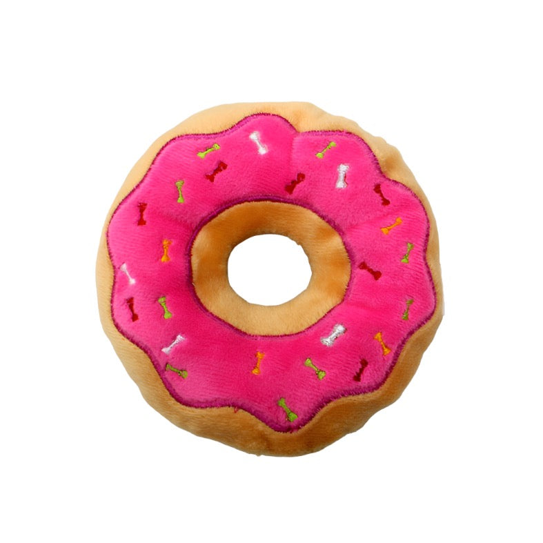 Donut Squeaky Plush Toy