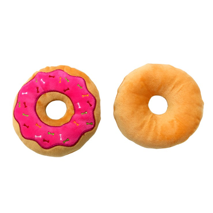 Donut Squeaky Plush Toy