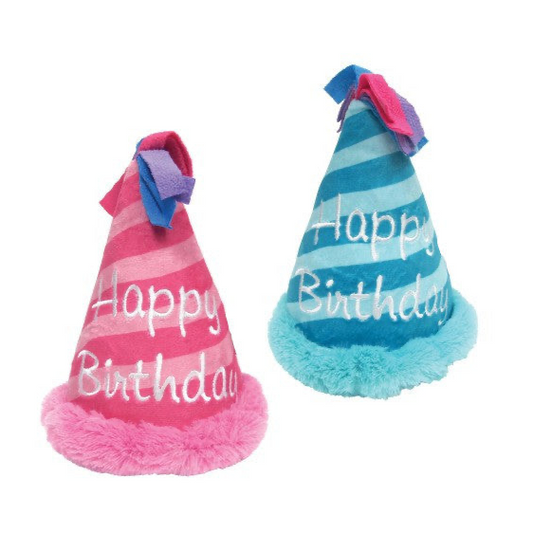 Birthday Hat Squeaky Plush Toy