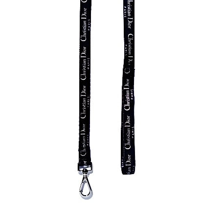 Black CHRISTIAN DIOR Harness and Leash Set