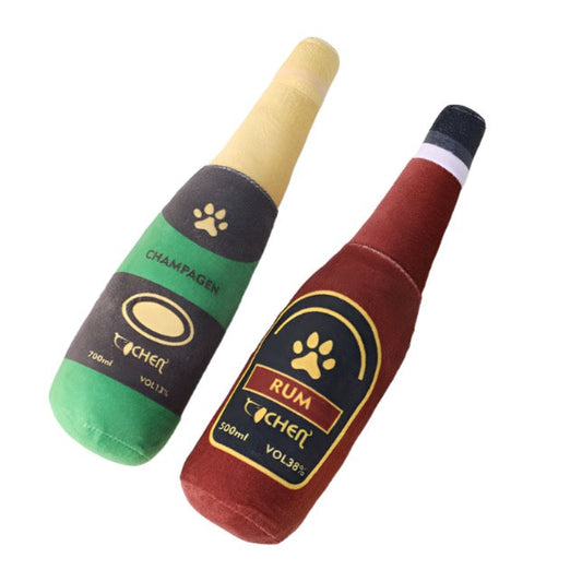 Alcohol Bottle Squeaky Plush Toy