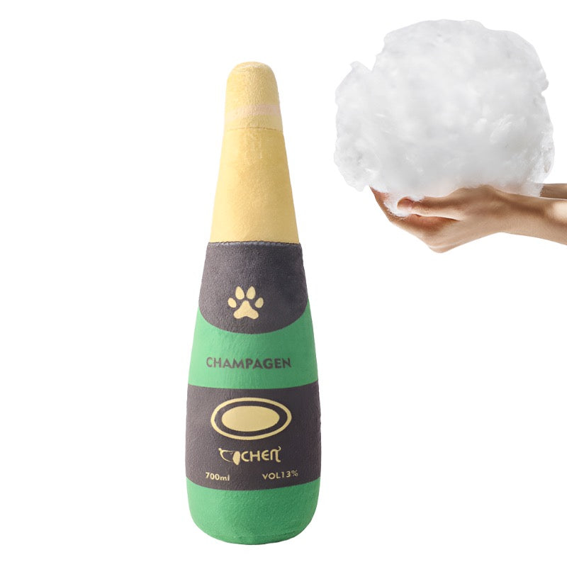 Alcohol Bottle Squeaky Plush Toy