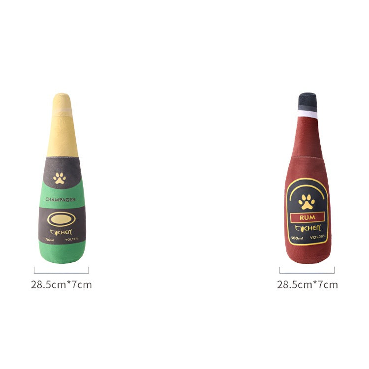 Alcohol Bottle Squeaky Plush Toy
