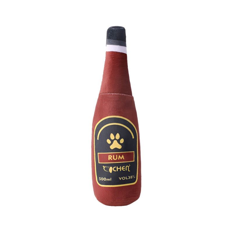 Alcohol Bottle Squeaky Plush Toy