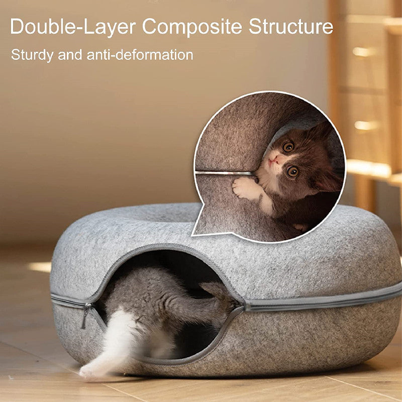 Donut Cat Tunnel Bed