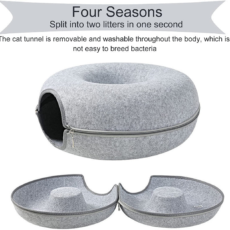 Donut Cat Tunnel Bed