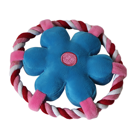 Flower Rope Squeaky Plush Toy