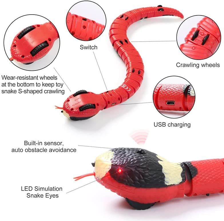 Smart Sensing Slithering Snake Cat Toy