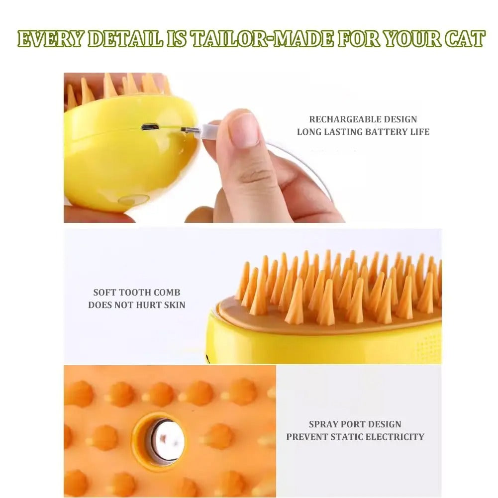 3 in 1 self-cleaning Massage Combs Effective cat steamy brush