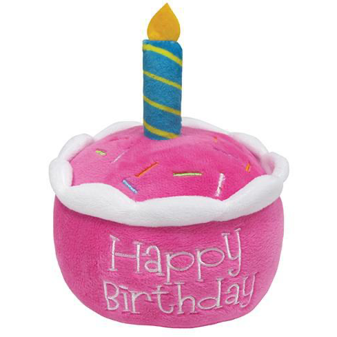 Birthday Cake Squeaky Plush Toy