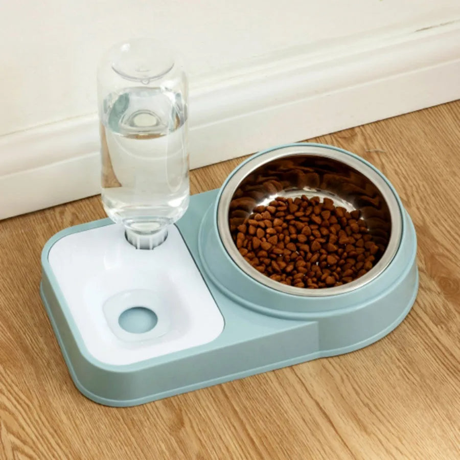 Double Bowl Cat Water Dispenser – No-Spill, Cervical Spine Protection